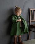 Apple Green Long Linen Coat