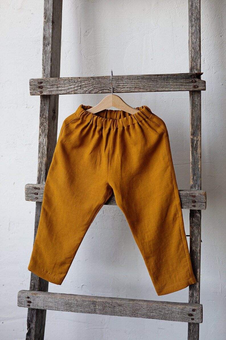 Mustard Linen Pants