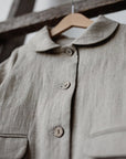 Natural Midi Linen Coat