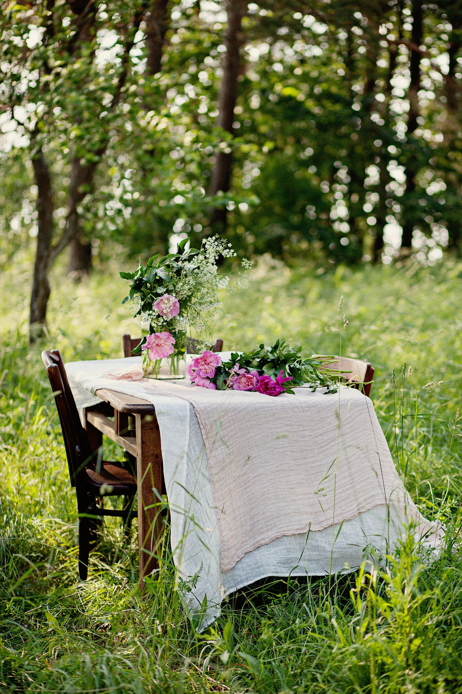 Pastel Pink Transparent Tablecloth