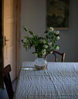 White Transparent Linen Tablecloth