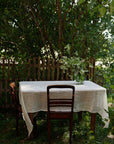 White Transparent Linen Tablecloth