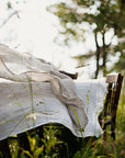 White Transparent Linen Tablecloth