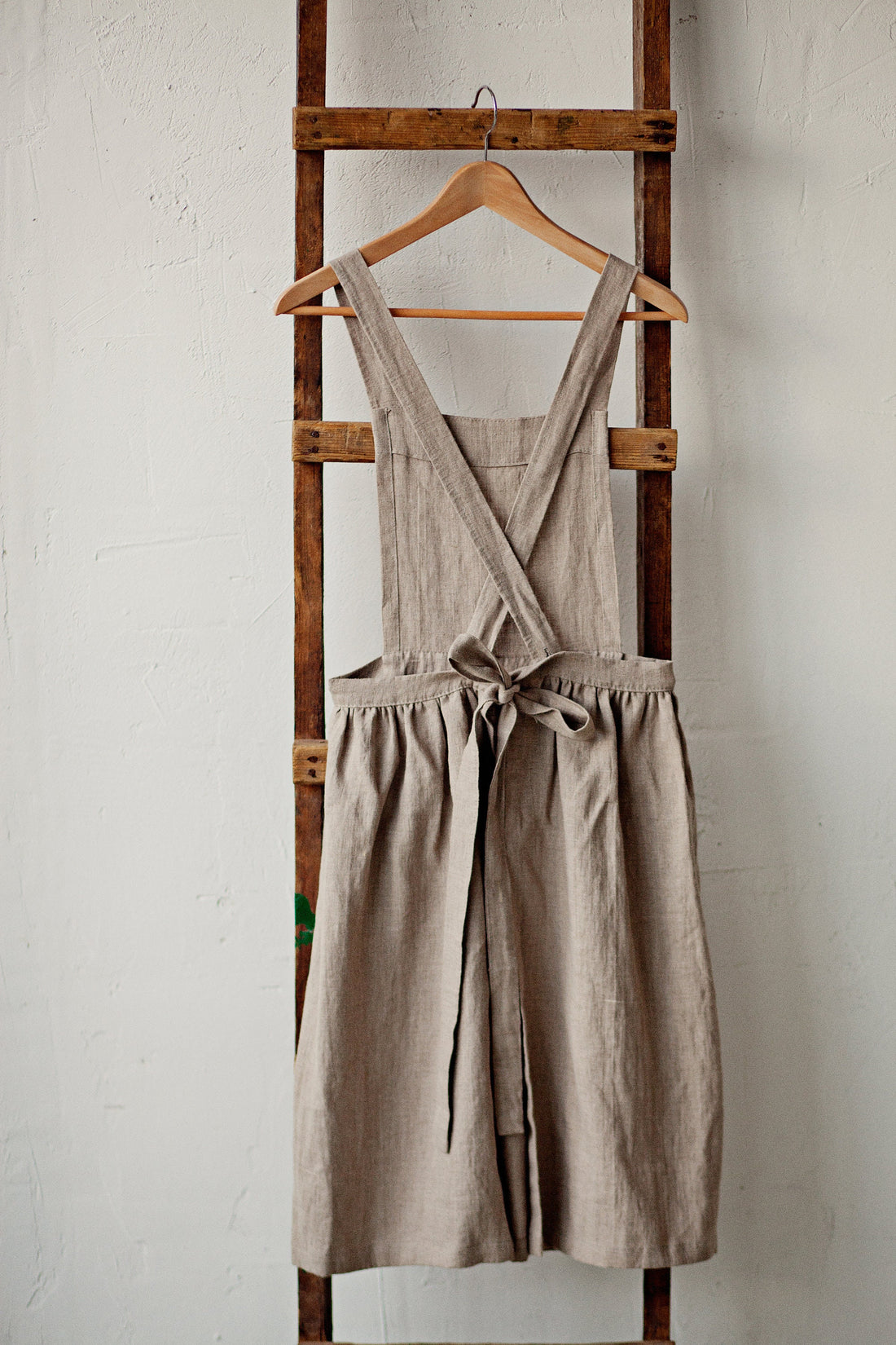 Natural Midi Cross Back Pinafore