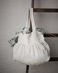 White Sunday Linen Bag