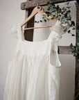 White Prairie Linen Dress