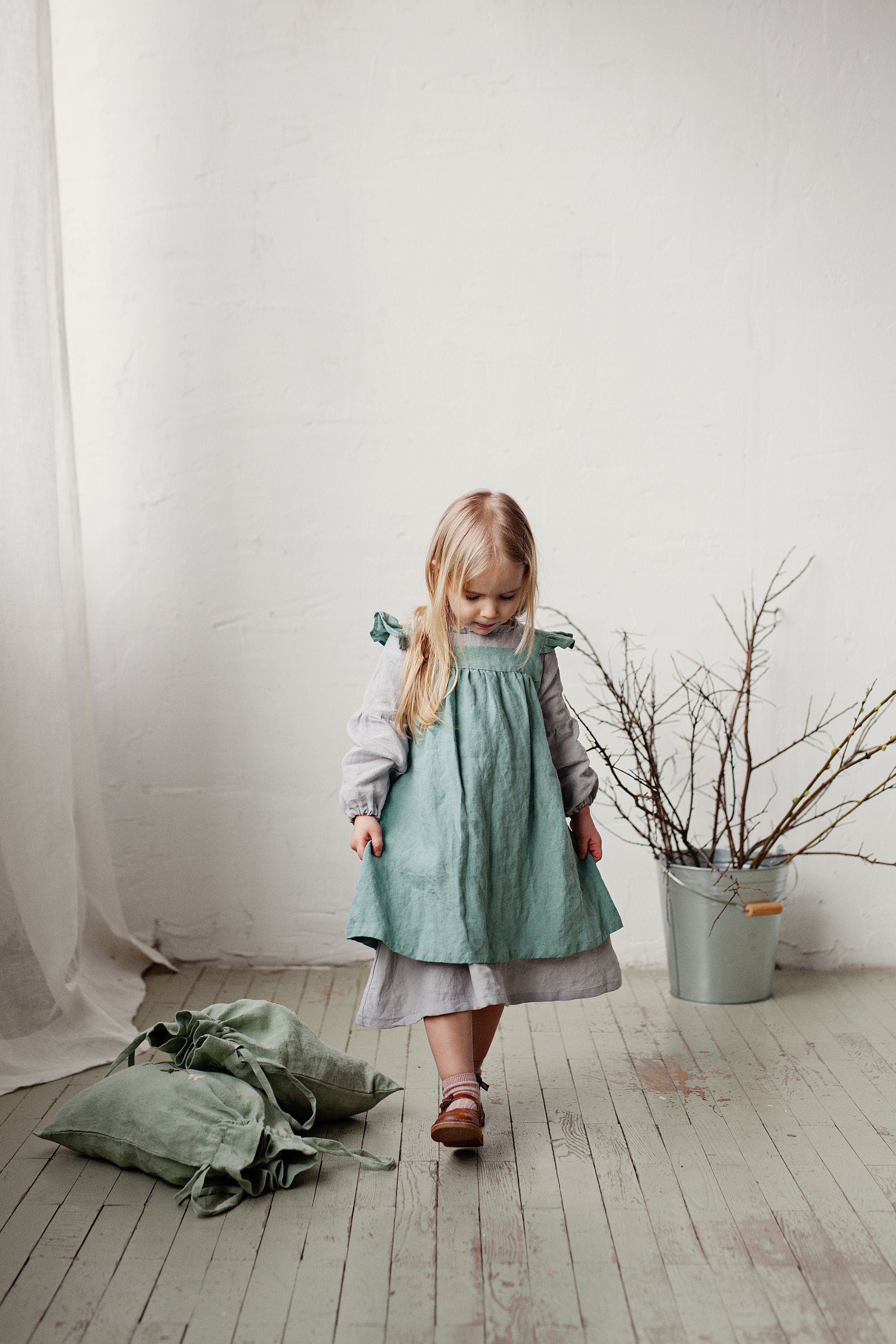 Mint Linen Pinafore Linen Dress allthebeautifullinen Mint Linen Pinafore Linen Dress allthebeautifullinen