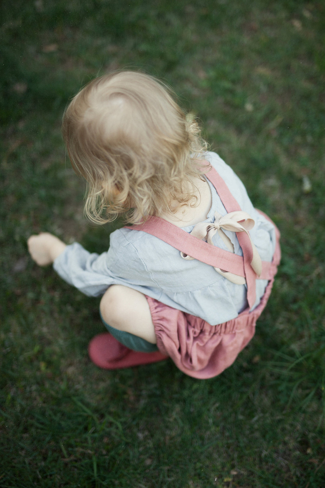 Salmon Shorts with Suspenders