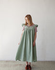 Mint Prairie Linen Dress
