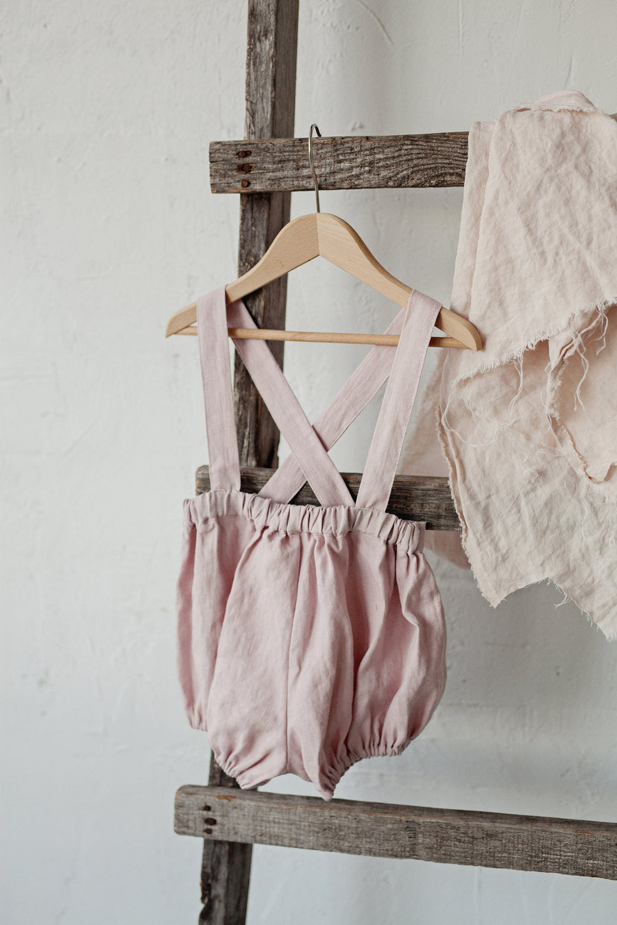 Baby Pink Shorts with Suspenders
