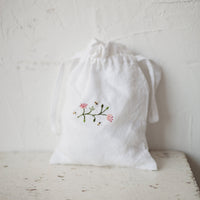Flower and Three Bees Pouch Bag
