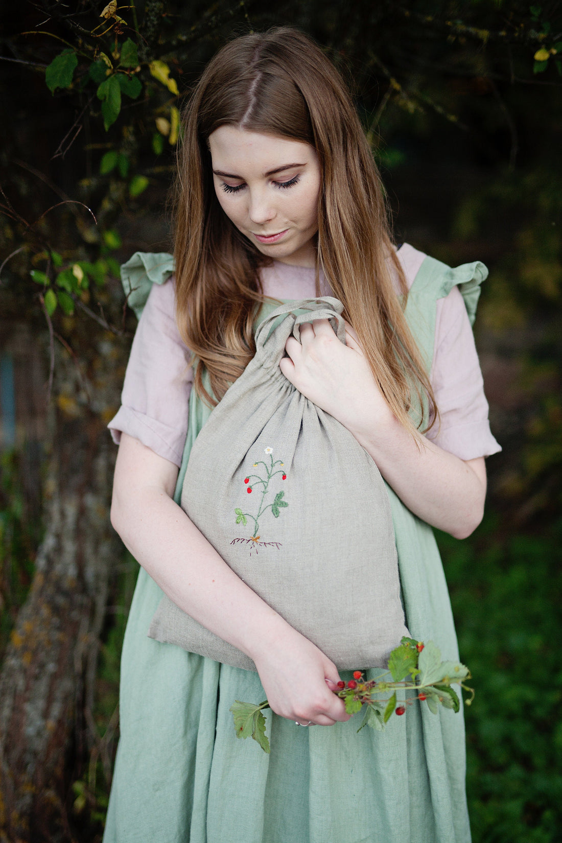 Wild Strawberry Pouch Bag