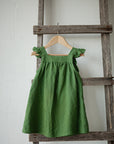 Apple Green Linen Pinafore Linen Dress