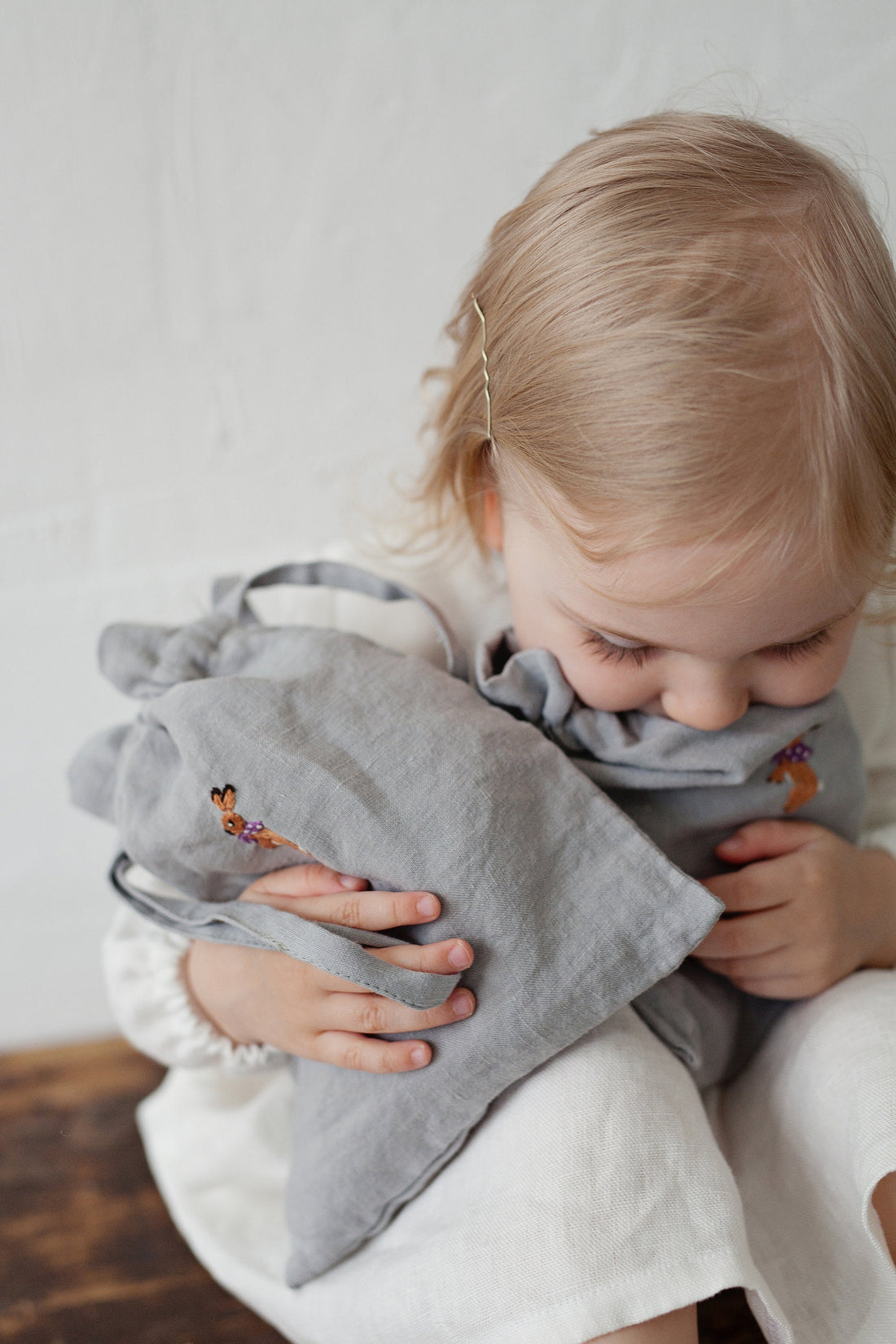 Rabbit with Scarf Pouch Bag