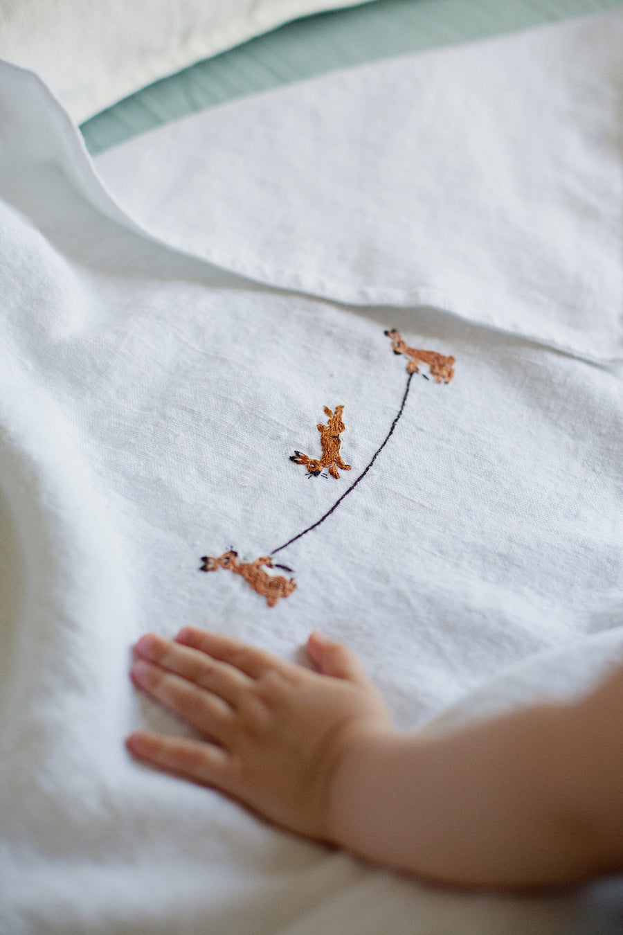 White Linen Blanket
