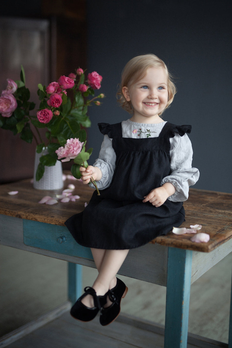 Black Pinafore Dress