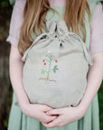 Wild Strawberry Pouch Linen Bag