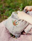 Fawn in the Meadow Pouch Linen Bag