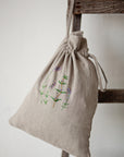 Rosemary and Lavender Pouch Linen Bag