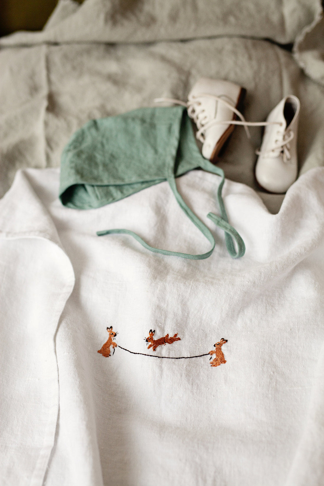 White Linen Blanket