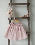 Baby Pink Long Linen Skirt