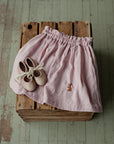 Baby Pink Long Linen Skirt