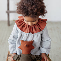 Rust Ruffle Collar with Branches