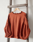 Rust Romantic Linen Tunic