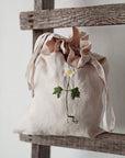 Anemone Pouch Linen Bag