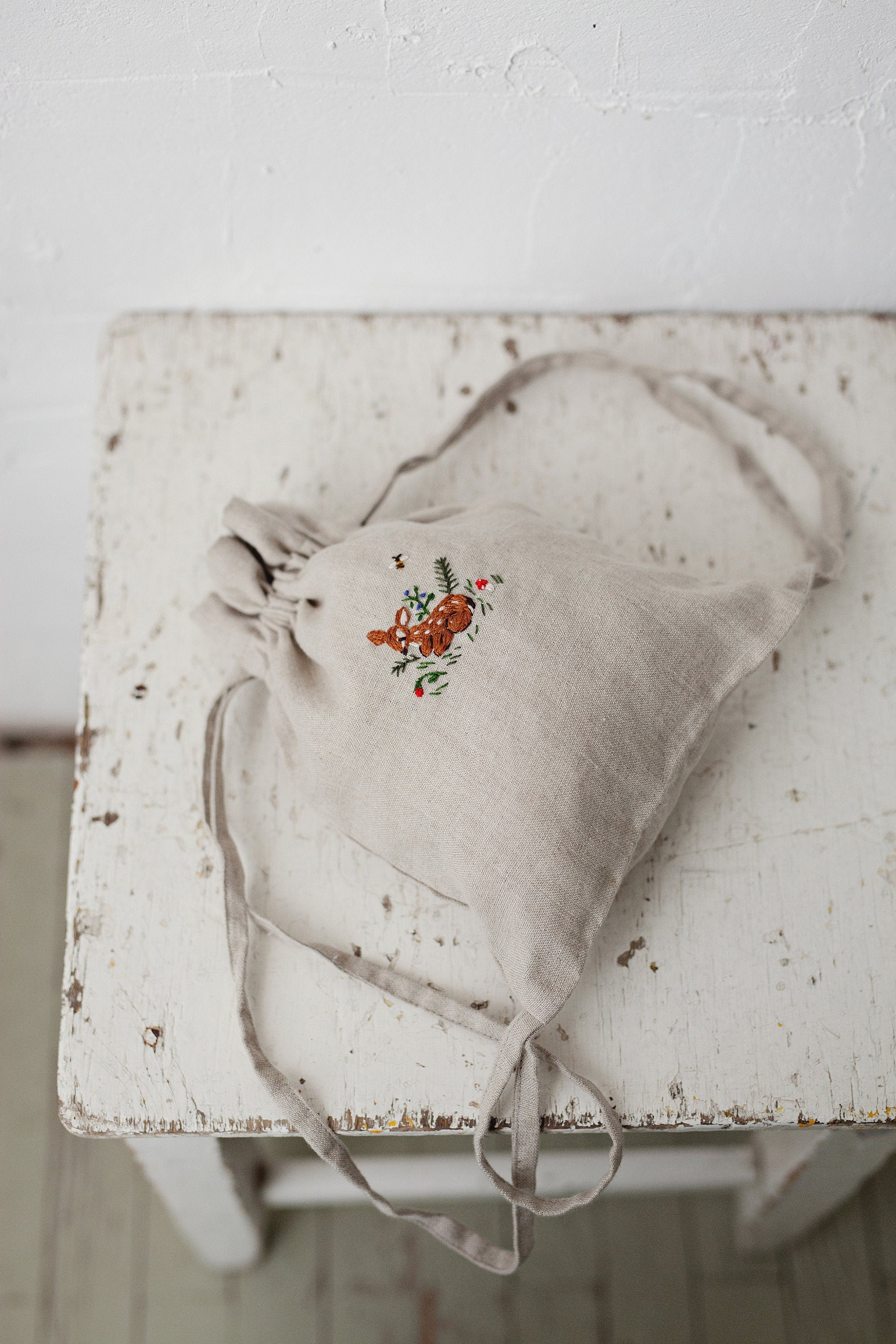 Fawn in the Meadow Linen Backpack