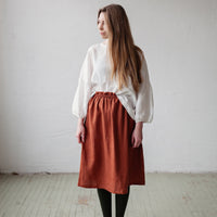 Rust Classic Midi Skirt
