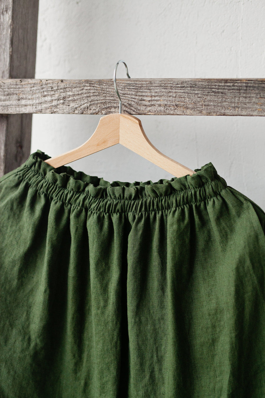 Forest Green Classic Midi Skirt
