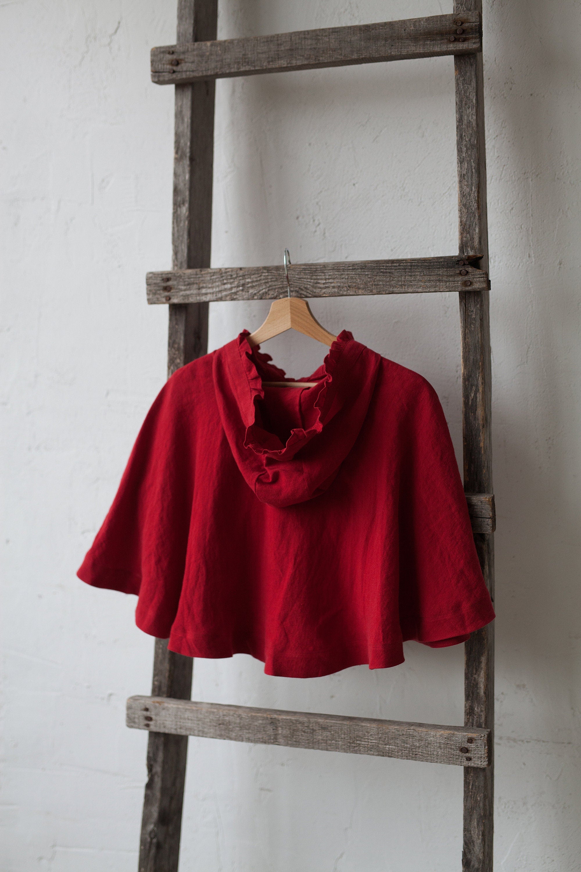 Little Red Riding Hood Linen Cape