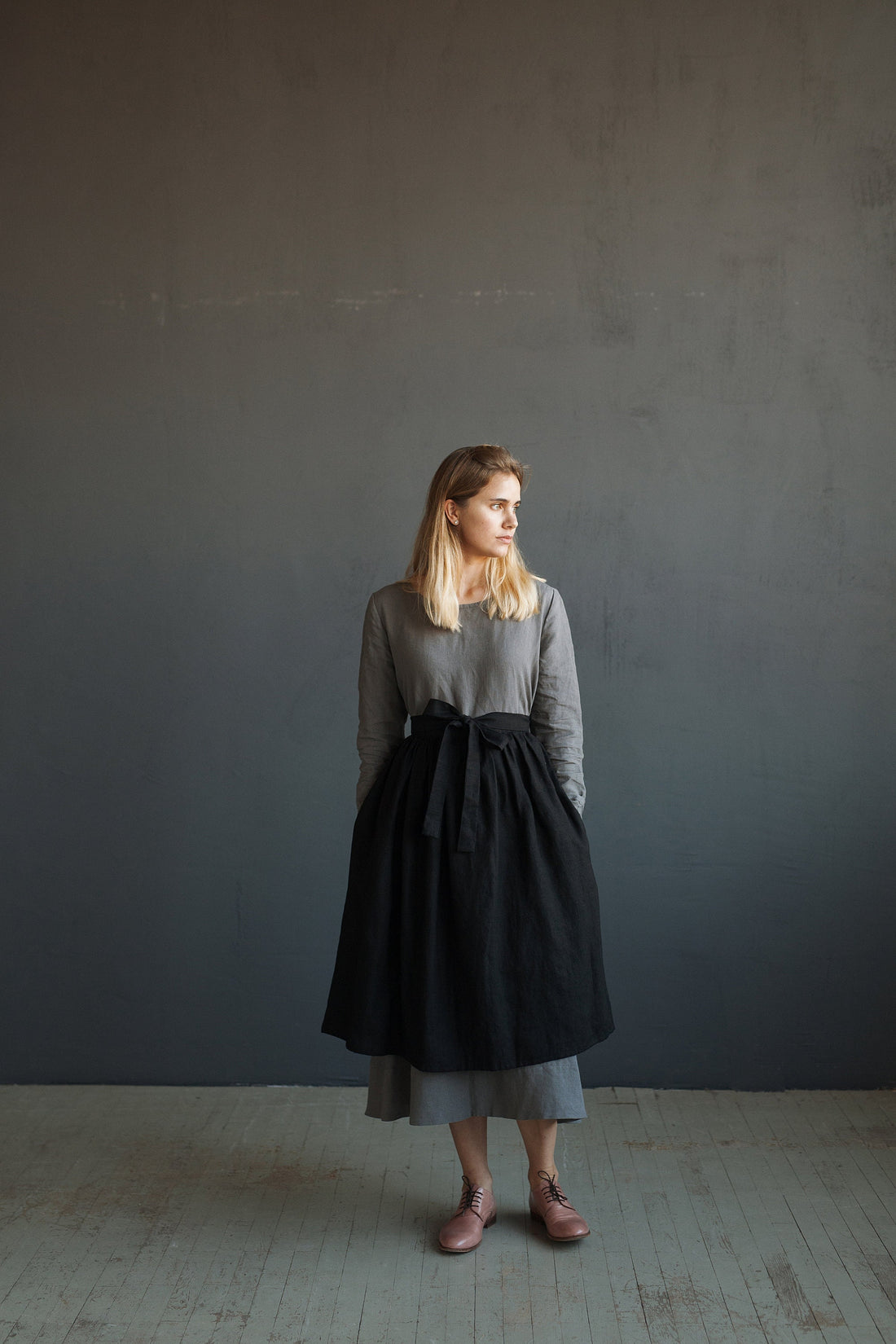 Black Apron Skirt