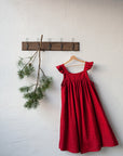 Cherry Prairie Linen Dress