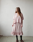 Baby Pink Victorian Linen Skirt