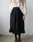 Black Victorian Linen Skirt