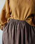 Cacao Victorian Linen Skirt