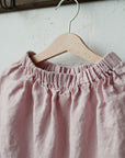 Baby Pink Ruffle Linen Skirt