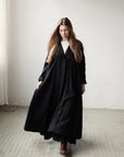 Black Jane Austen Linen Coat