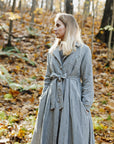 B&W Stripe Jane Austen Linen Coat