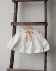 White Short Linen Tunic, size 6-12 months