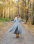 B&W Stripe Jane Austen Linen Coat