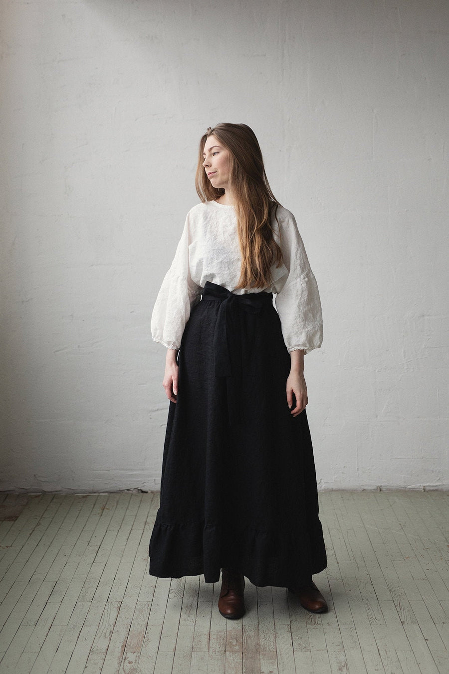 Black Romantic Long Skirt