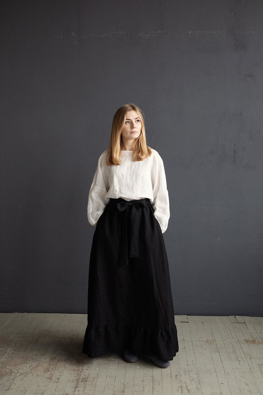 Black Romantic Long Skirt