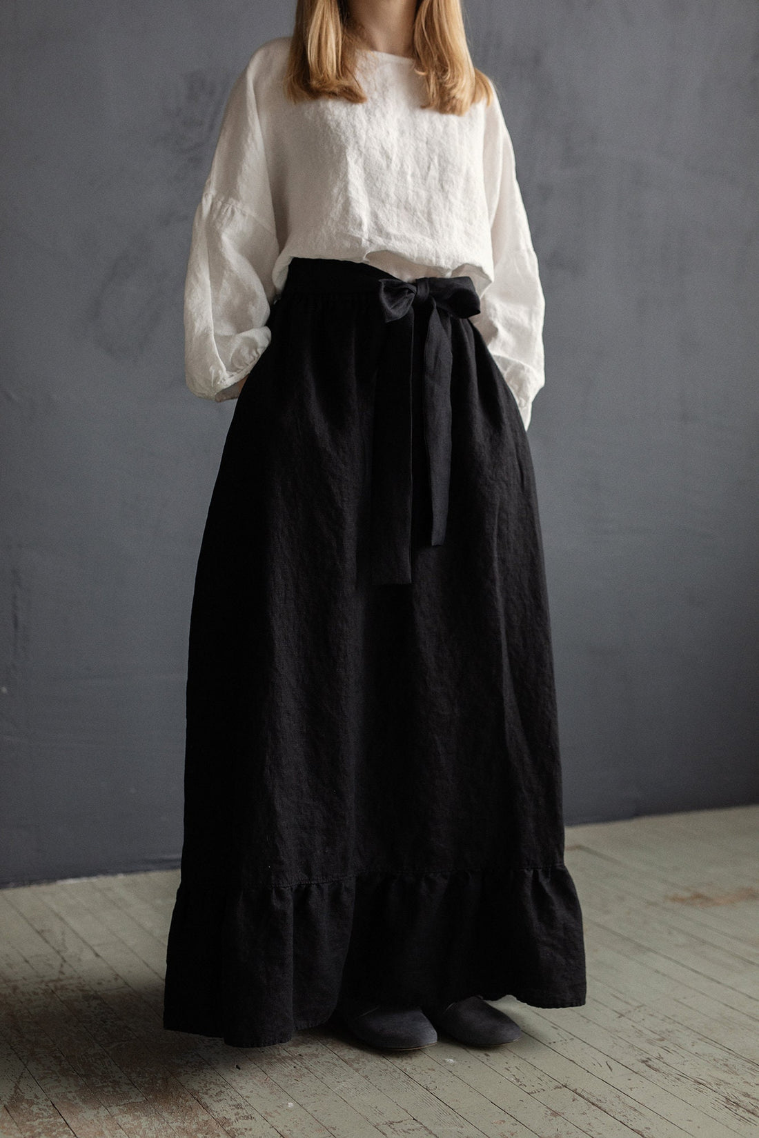 Black Romantic Long Skirt