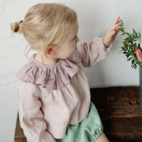 Baby Pink Ruffle  Collar with Branches