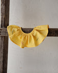 Yellow Ruffle  Linen Collar with Branches