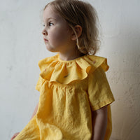 Yellow Ruffle  Collar with Branches