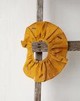 Mustard Ruffle Linen Collar with Branches